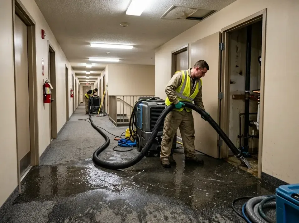multi-unit-apartment-hallway-f-005 — frequently asked questions, Emergency Burst Pipe Water Extraction & Removal in Grapevin…